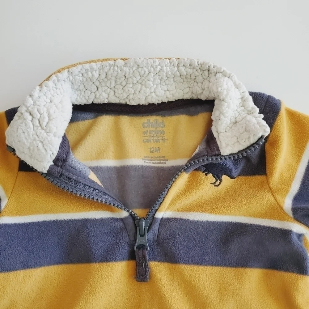 K1149 * Child of Mine 2pc Set - Jacket & Sweatpants Yellow Gray Size 12M
